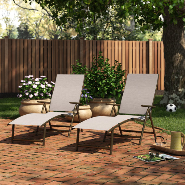 Andover Mills™ Caitlynn Reclining Sun Lounger Set & Reviews Wayfair